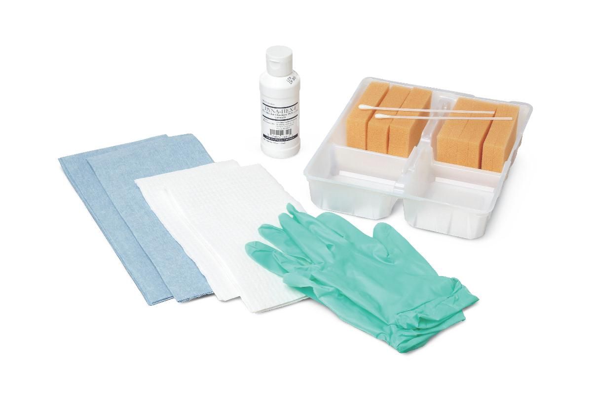 Medline Wet Skin Scrub Tray with 4% CHG Solution