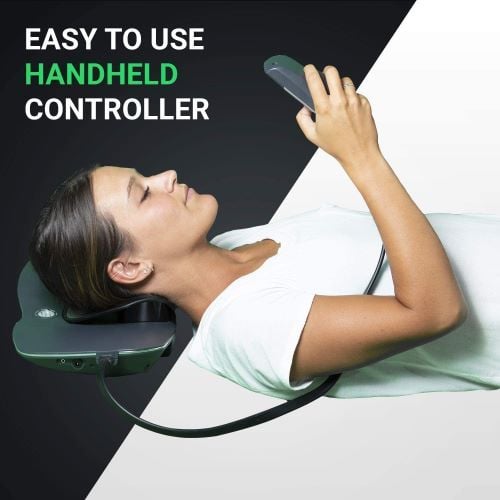 Woman using the controller.