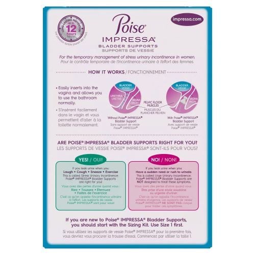 Poise Impressa Bladder Supports Can be Worn for Up to 12 Hours