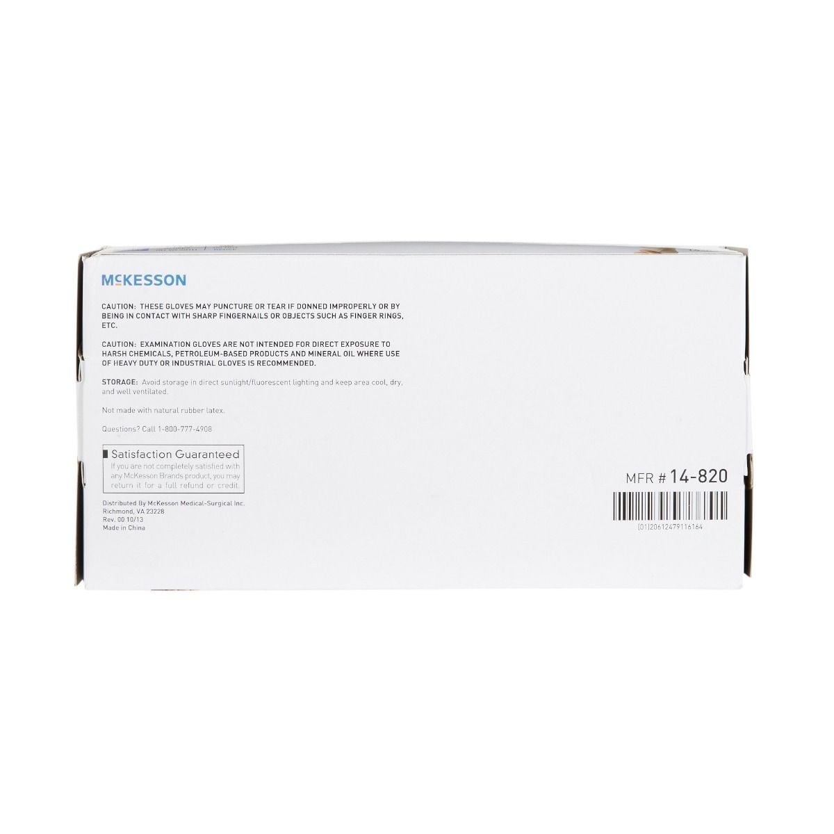 McKesson Vinyl gloves user box instructions.
