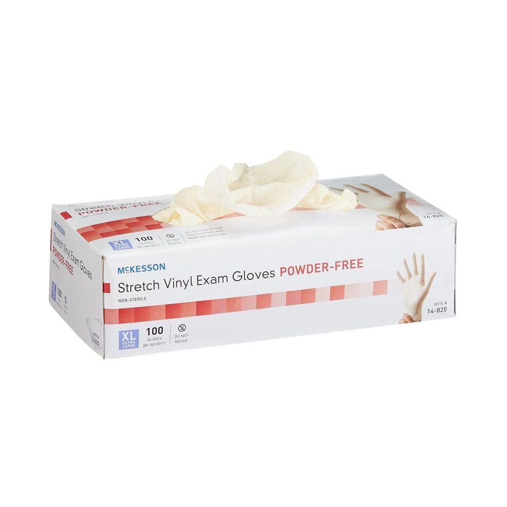 Powder-Free Vinyl Exam Gloves - Extra Large