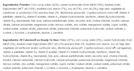 Pregestimil Powder Infant Formula Nutrition Ingredients