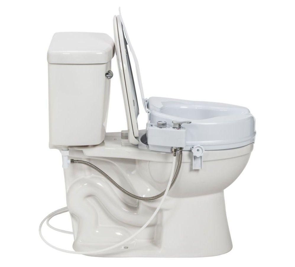 Drive Medical PreserveTech Raised Toilet Seat with Bidet - Warm and Ambient Water