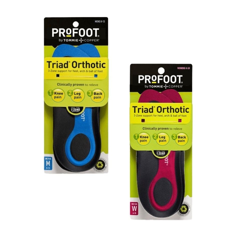 ProFoot Triad Orthotic Insoles - Men's (8-13) & Women's (6-10