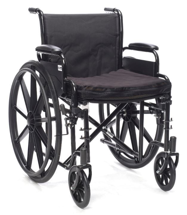 Seat cushion on wheelchair