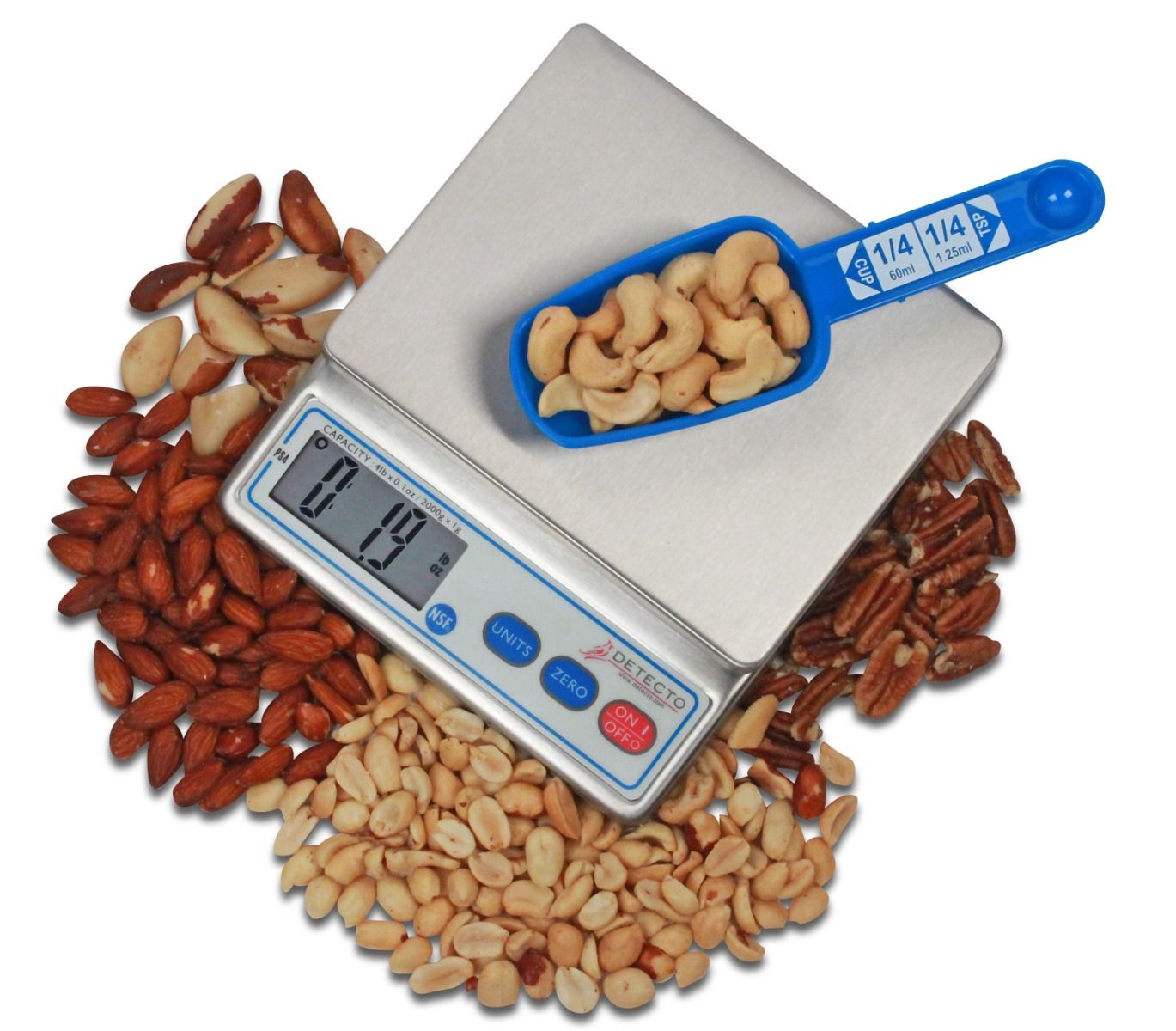 Scale with 1/4 cup of nuts