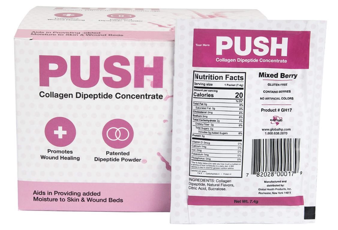 PUSH Collagen Dipeptide Packets - Mixed Berry