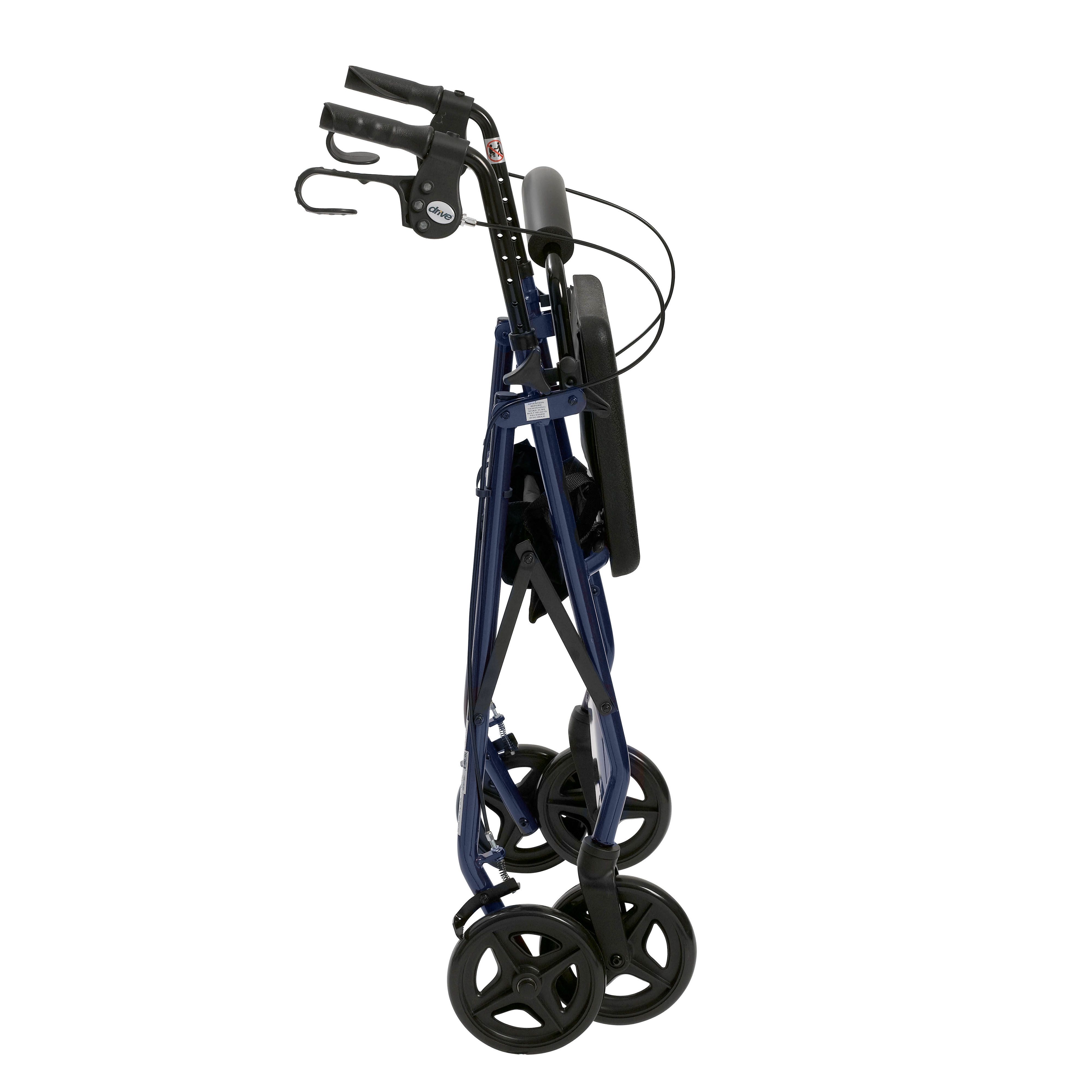 Drive Medical Aluminum Rollator Walker, Folding Back Support