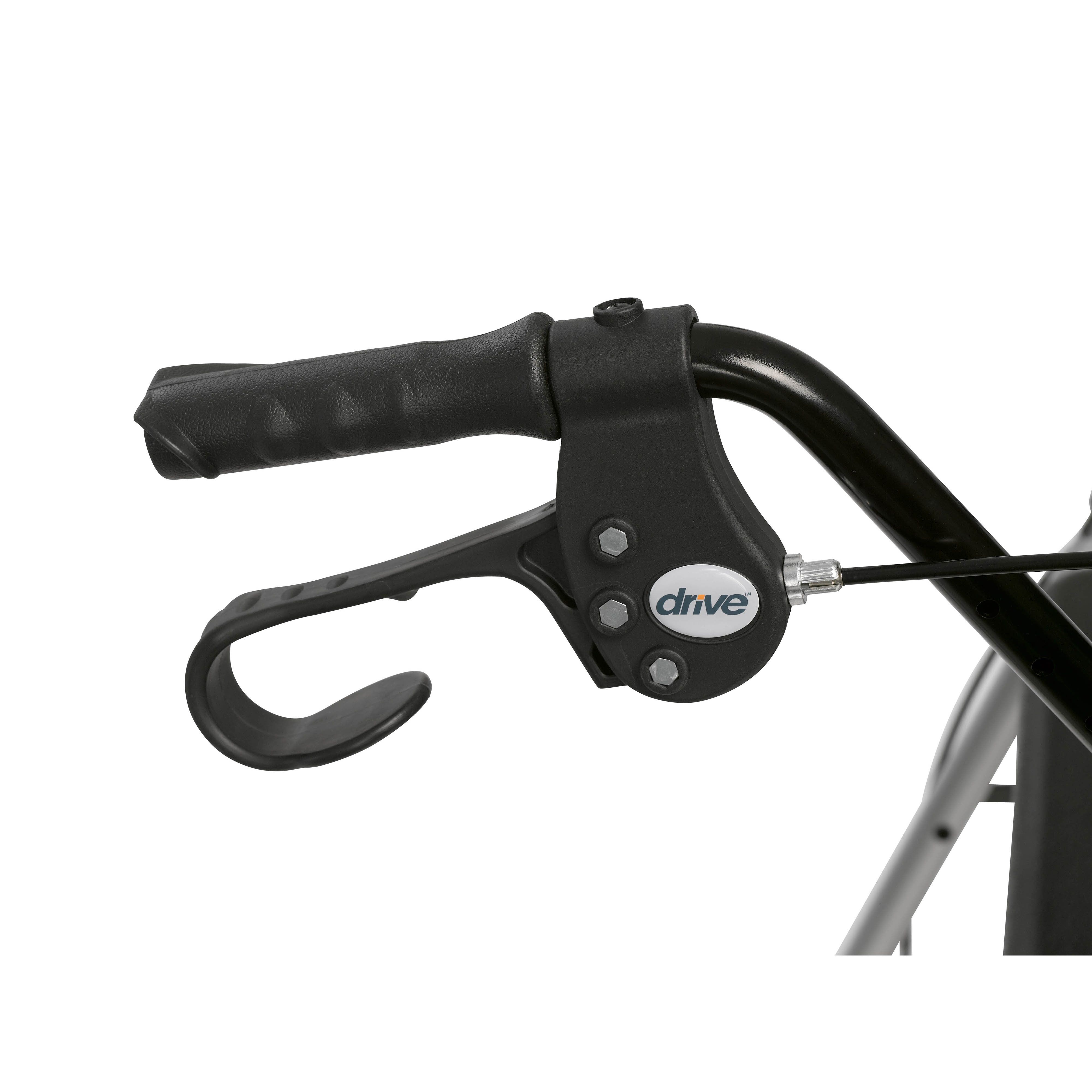 Image 15 of Aluminum Rollator with Fold Up and Removable Back Support Padded Seat 7.5" Casters with Loop Locks