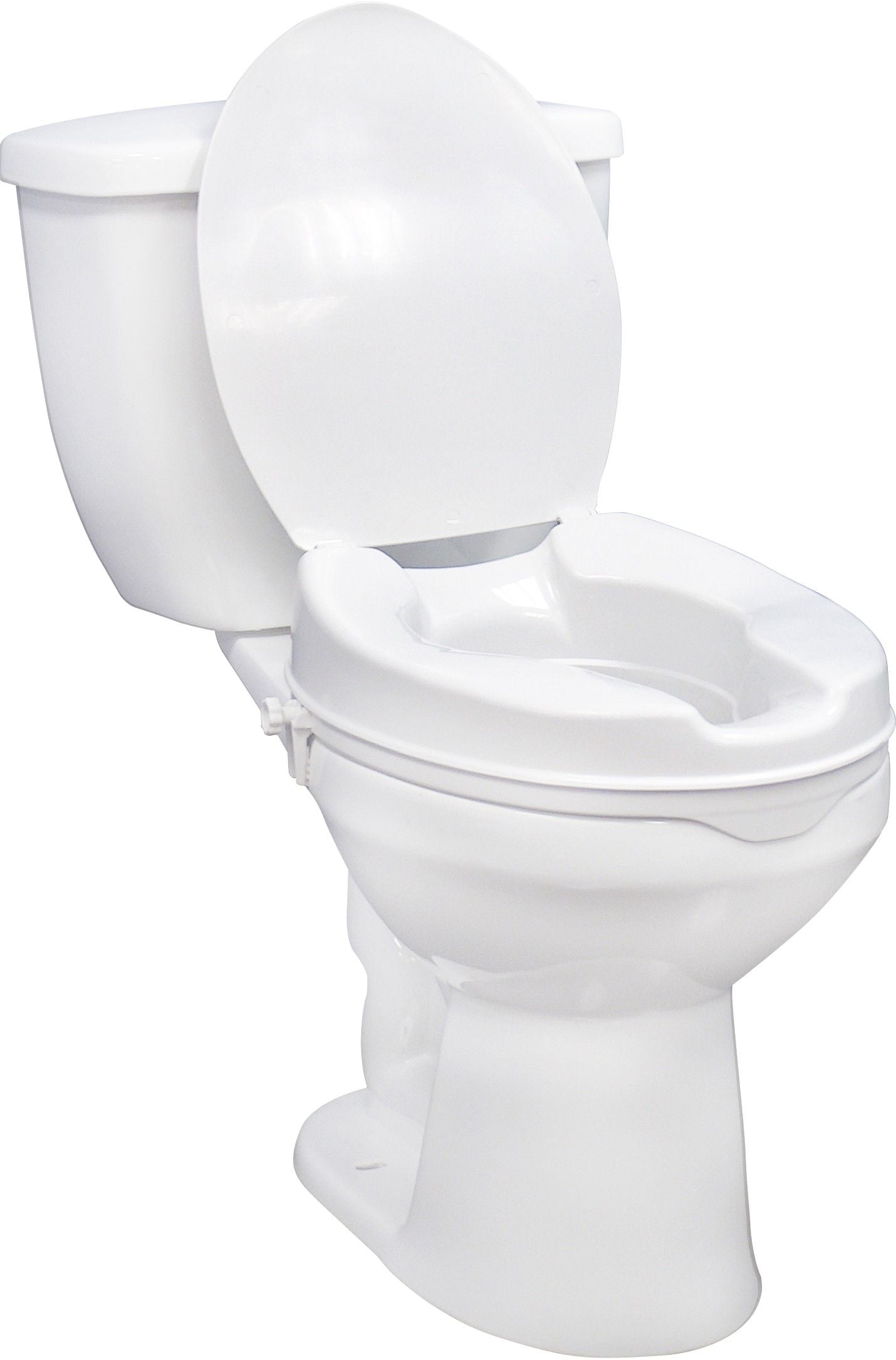 Drive Medical Raised Toilet Seat with Lock and Lid - 12063, 12065, 12067