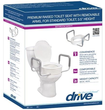 Image 2 of Drive Medical Premium Seat Riser with Removable Arms - 12402, 12403