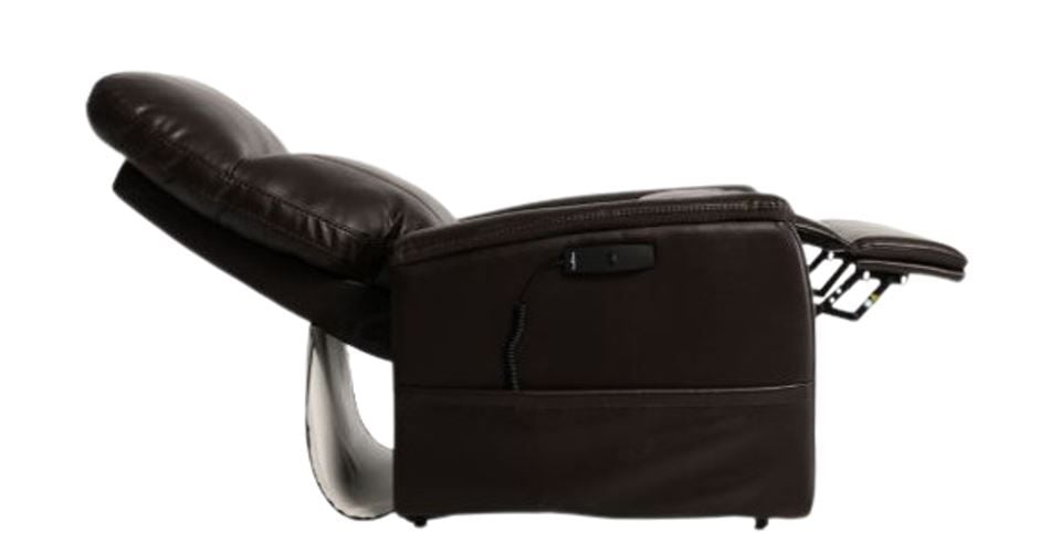 Reclined Recliner - Vinyl Chestnut