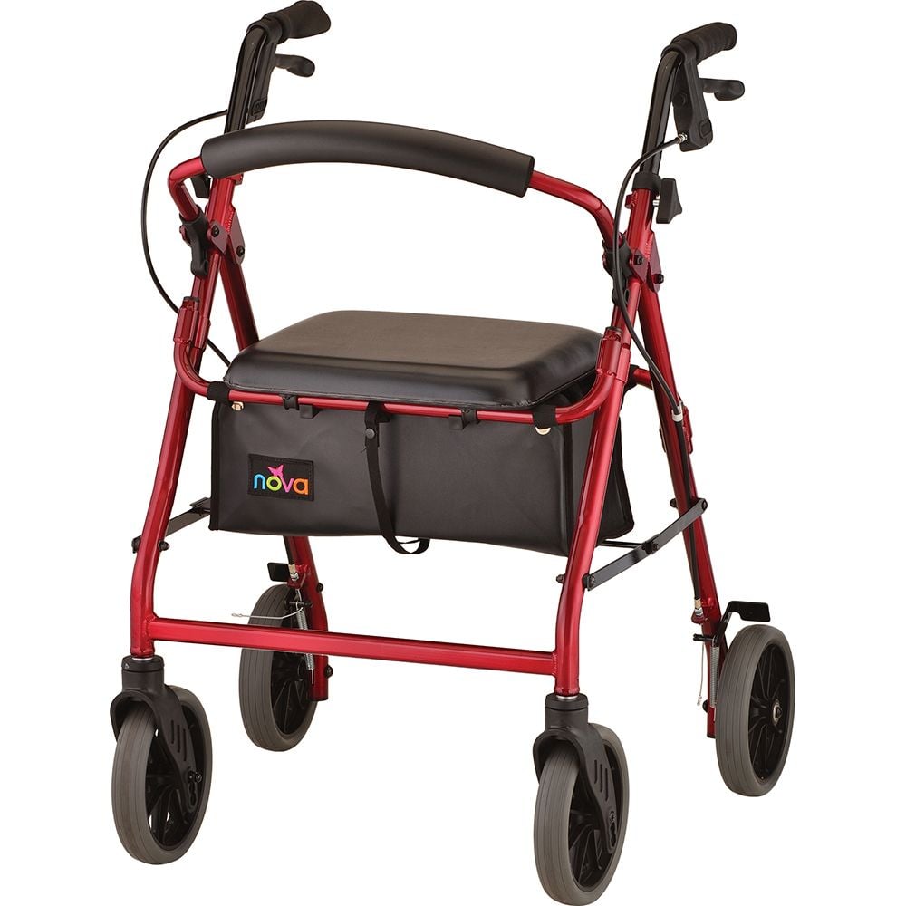 Red Rolling Walker