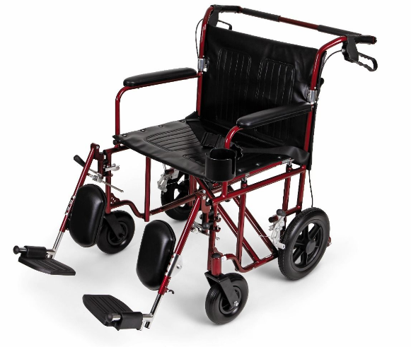 Medline Heavy Duty Bariatric Transport Chair, 22