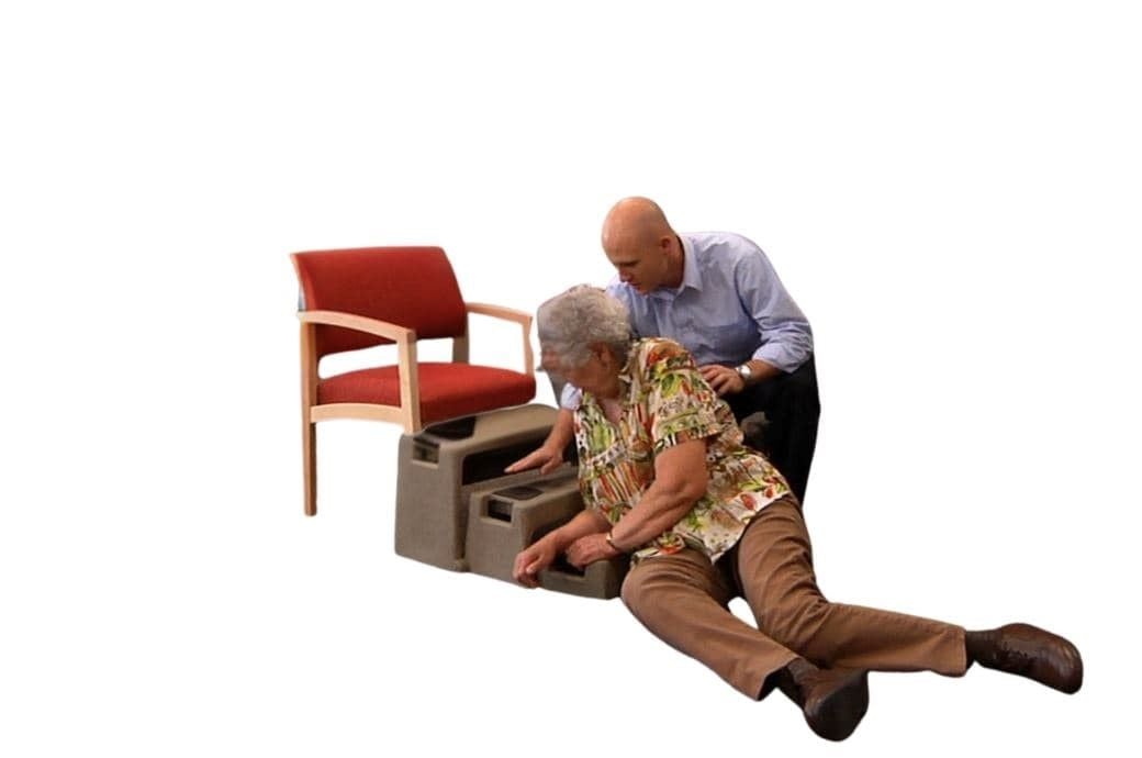 Man Assisting Elderly Woman Using ResQUp