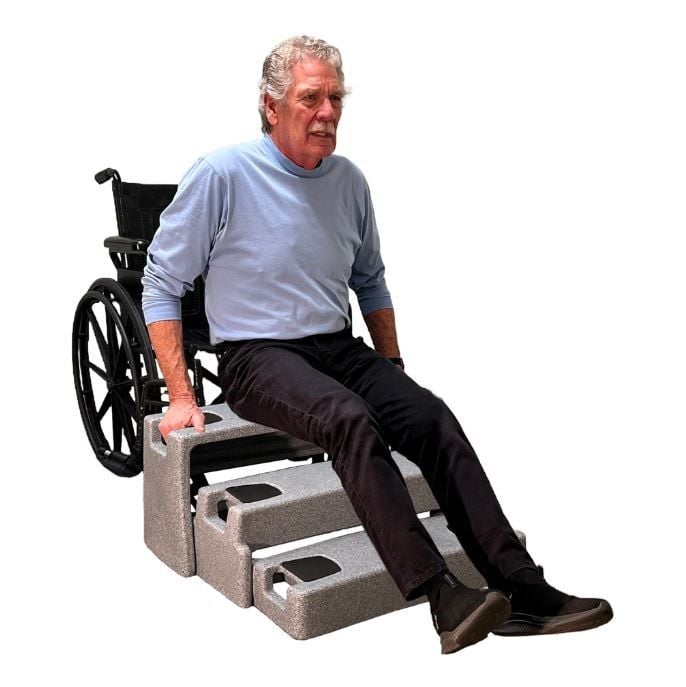 Man Using ResQUp To Mount a Wheelchair