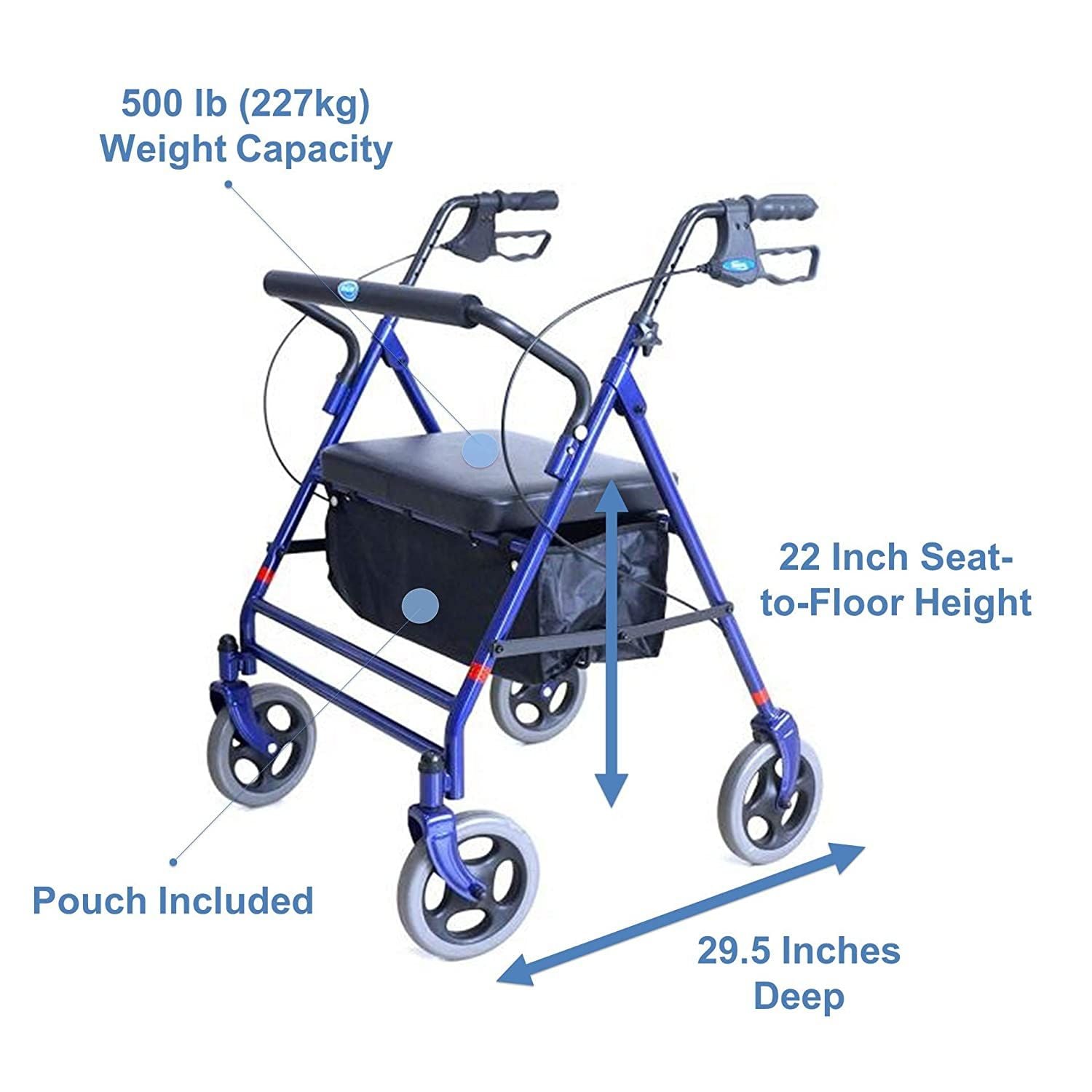 Invacare Bariatric 4-Wheeled Rollator 66550