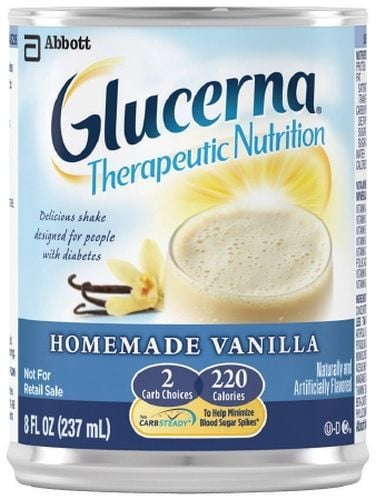 A can of Glucerna Homemade Vanilla.