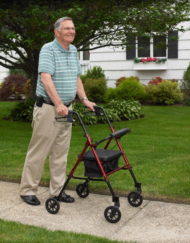 Image 9 of Lightweight Aluminum Rollator Walker