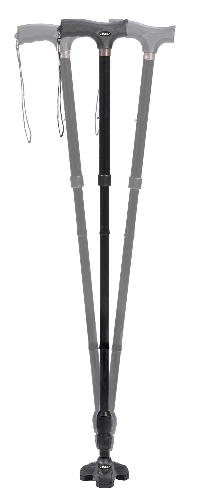 Image 2 of Flex N Go Adjustable Folding Cane with T Handle