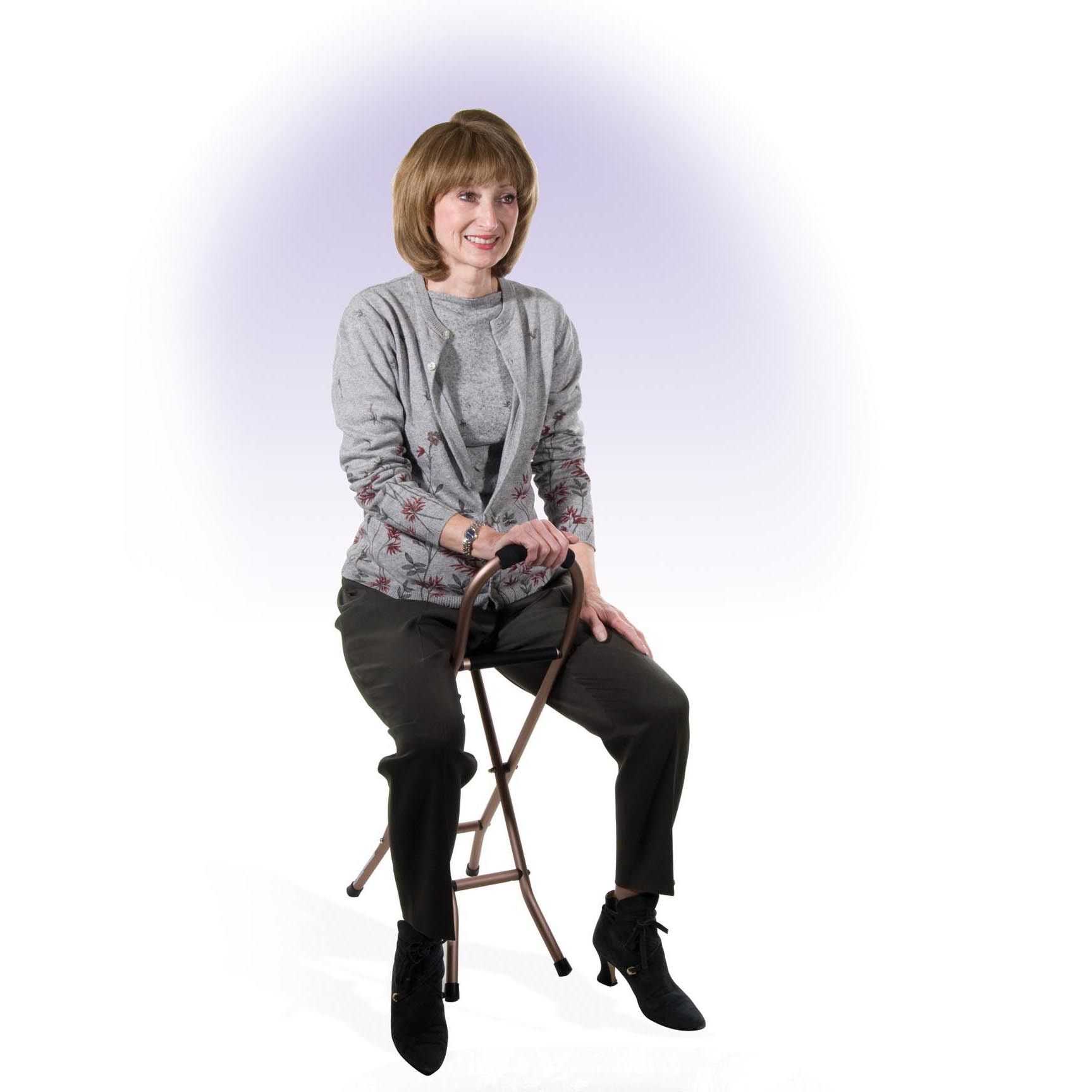 Image 2 of Drive Folding Lightweight Cane with Sling Style Seat