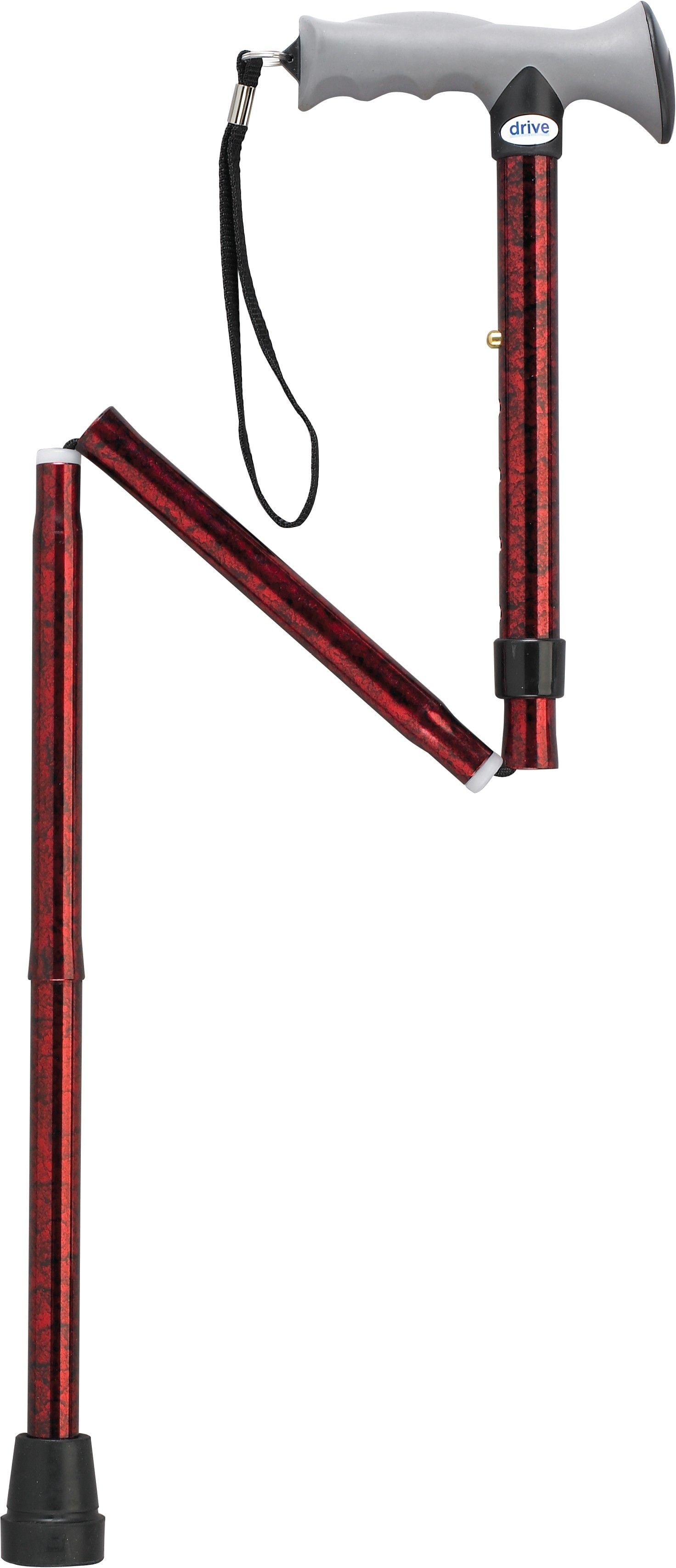 Drive Adjustable Lightweight Folding Cane with Gel Hand Grip