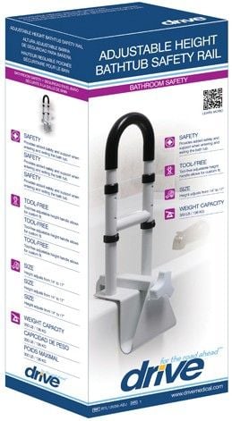 Image 2 of Bathtub Grab Bar Safety Rail