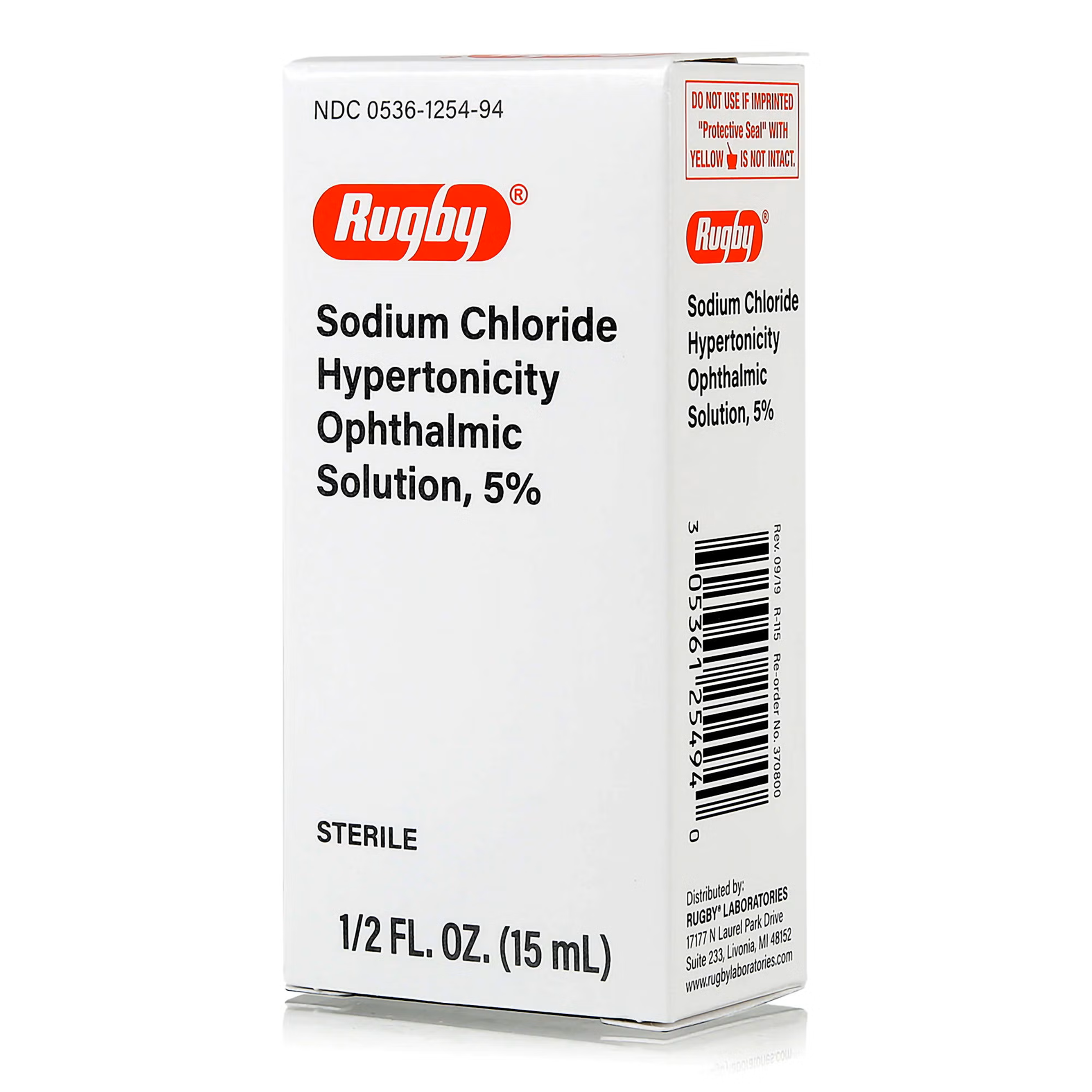 Rugby Sodium Chloride Hypertonicity Ophthalmic Solution Eye Drops