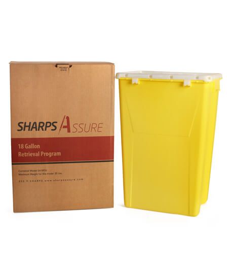 18 Gallon Assure Mailback Chemotherapy Container Vertical Entry