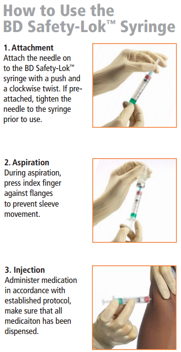 How to Use BD Safety Lok Syringe