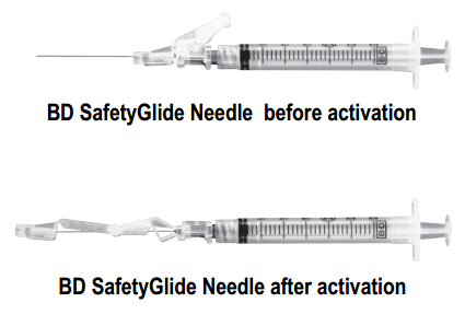 3 mL SafetyGlide Syringes with Needles