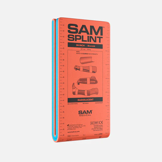 Sam Splint - Flat/Fold, Roll, Orange/Blue or Charcoal