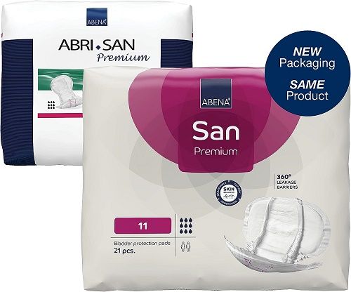 Package change from ABENA Abri-San Premium to ABENA San Premium.