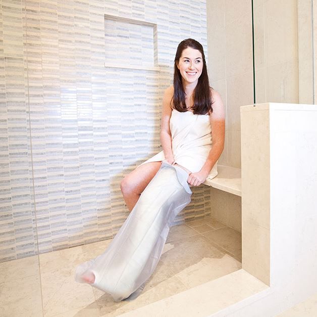 Seal-Tight Leg Shower Product in Use
