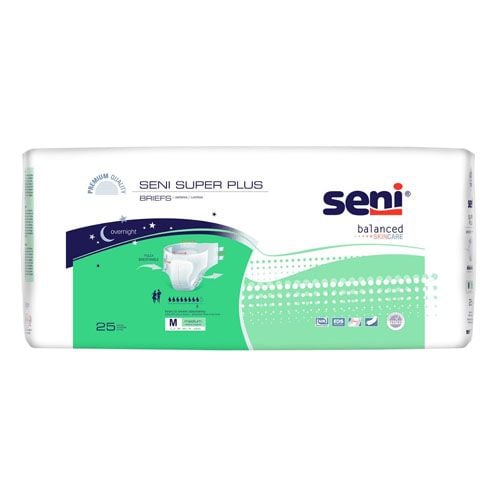 Seni Super Plus Briefs, medium 25 pack, package only