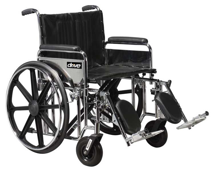 Drive Sentra Heavy-Duty Wheelchair, Various Arm & Foot