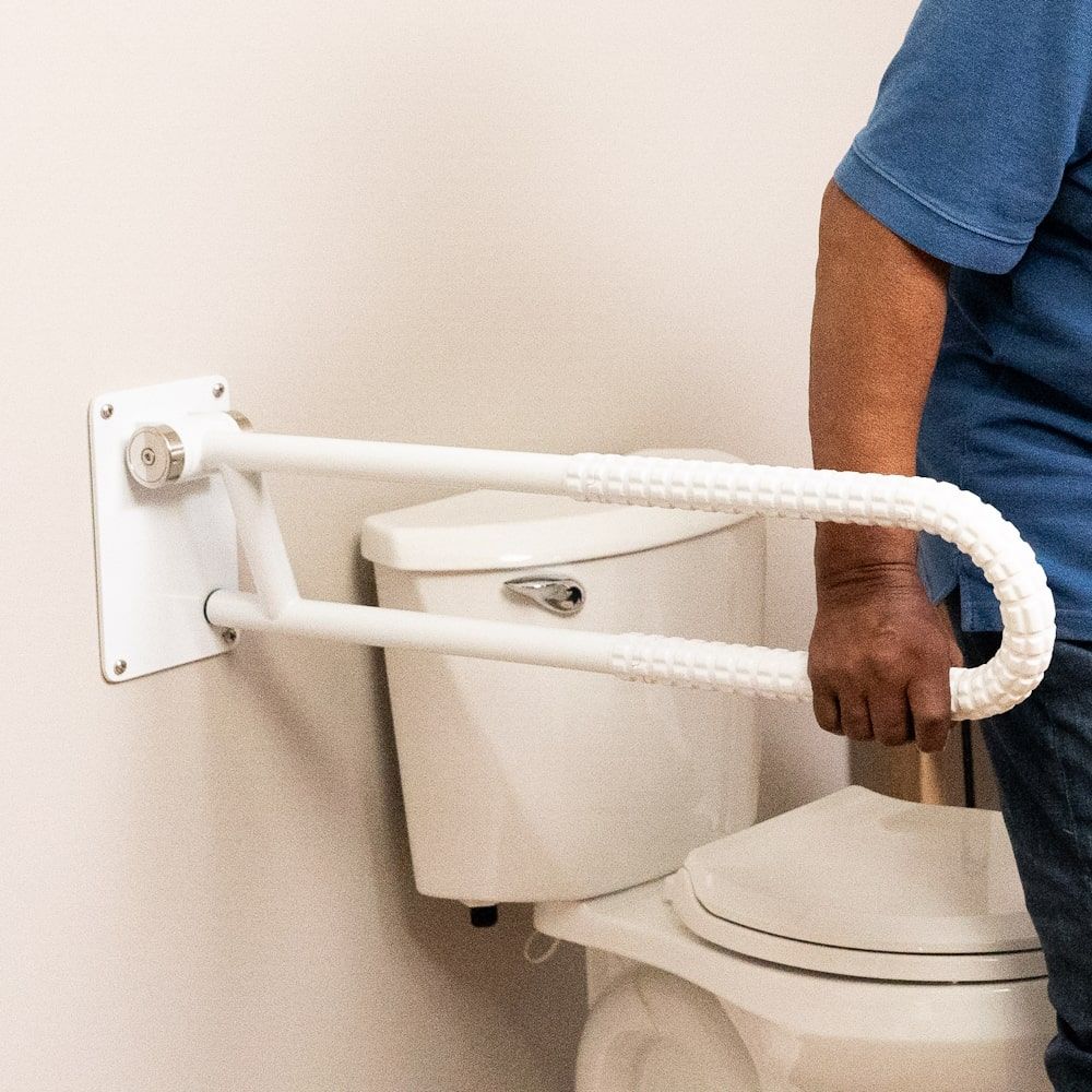 white grab bar