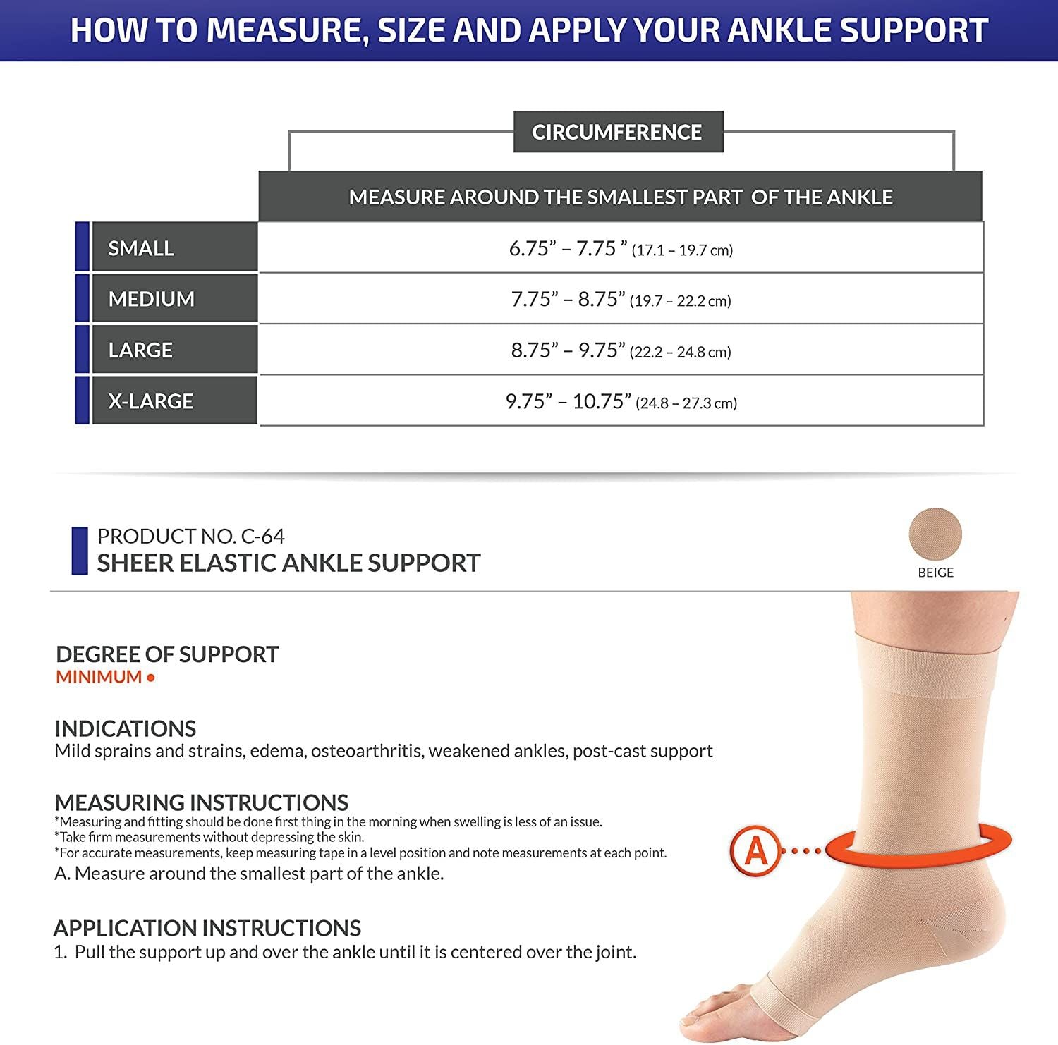 Image 5 of Sheer Elastic Ankle Support