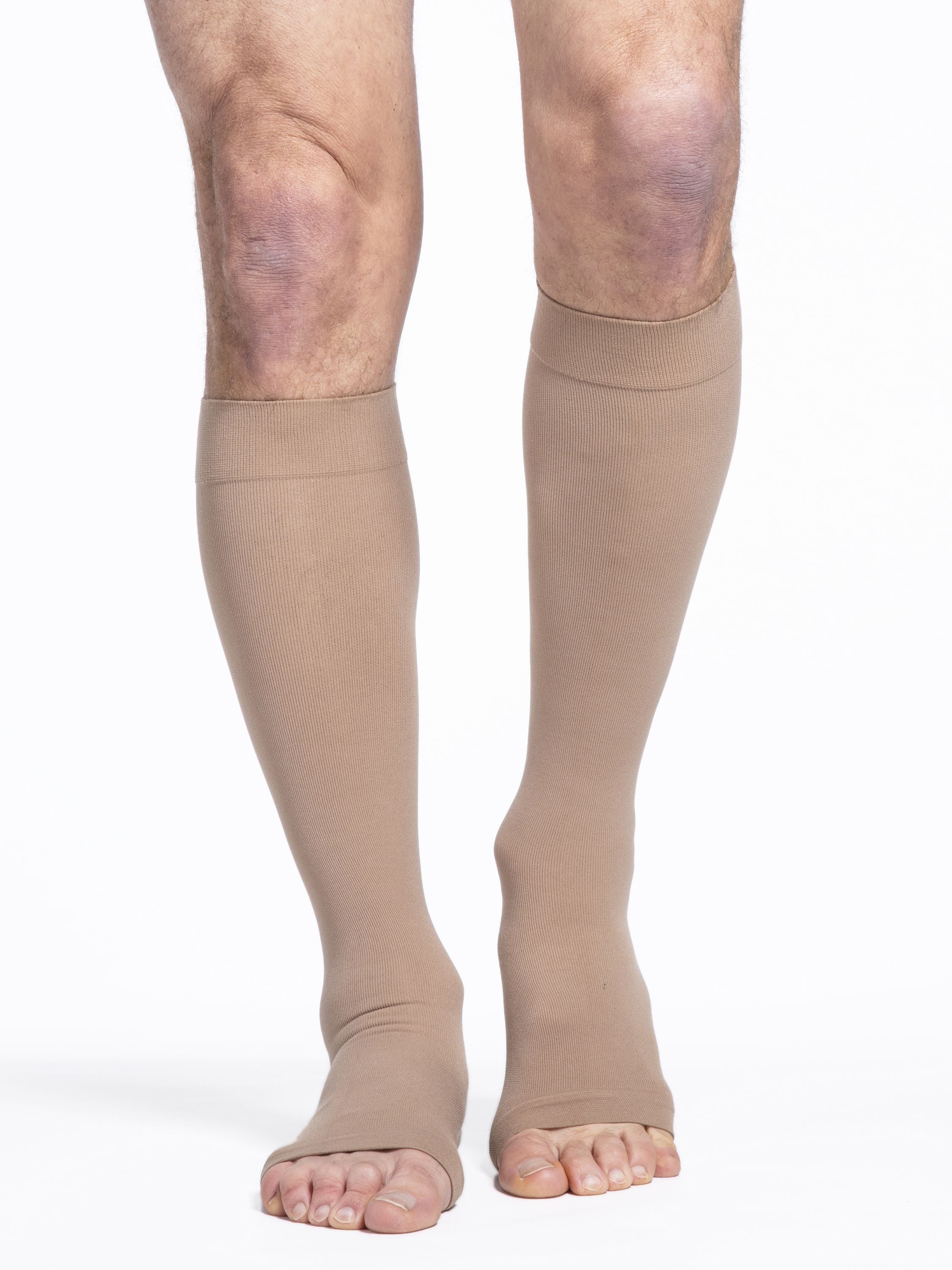 Sigvaris 232C Cotton Series Unisex Knee High Open Toe 20-30 mmHg Compression Socks