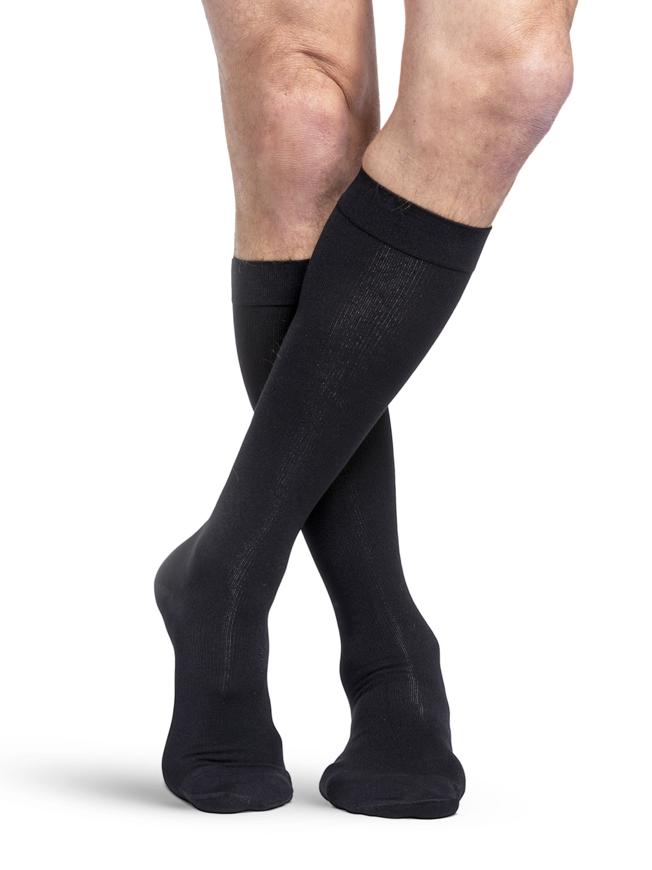 Sigvaris 233C Cotton Series Men's Knee High Closed Toe 30-40 mmHg Compression Socks