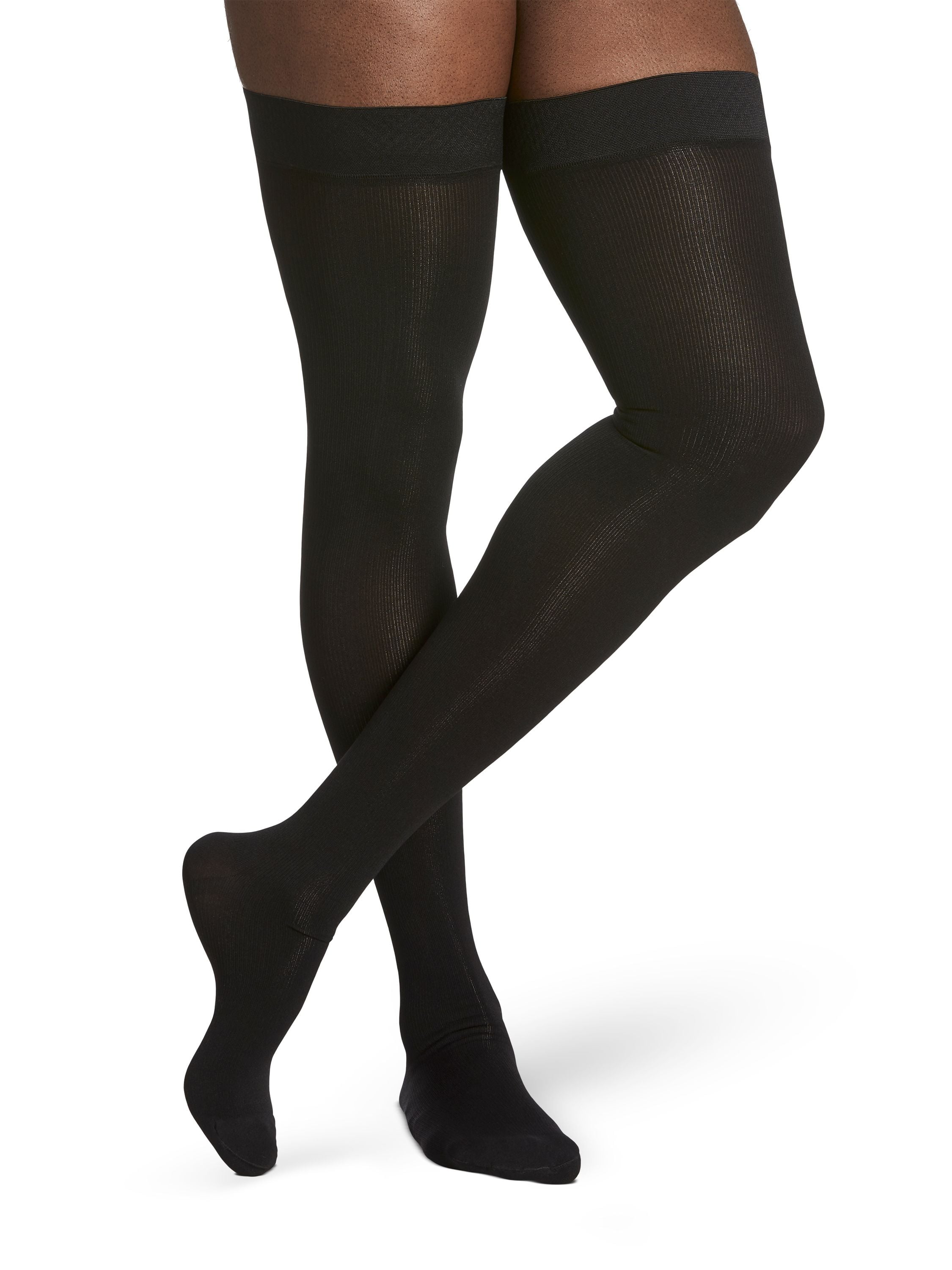 Sigvaris 233N Cotton Series Men's Thigh High Closed Toe 30-40 mmHg Compression Stockings