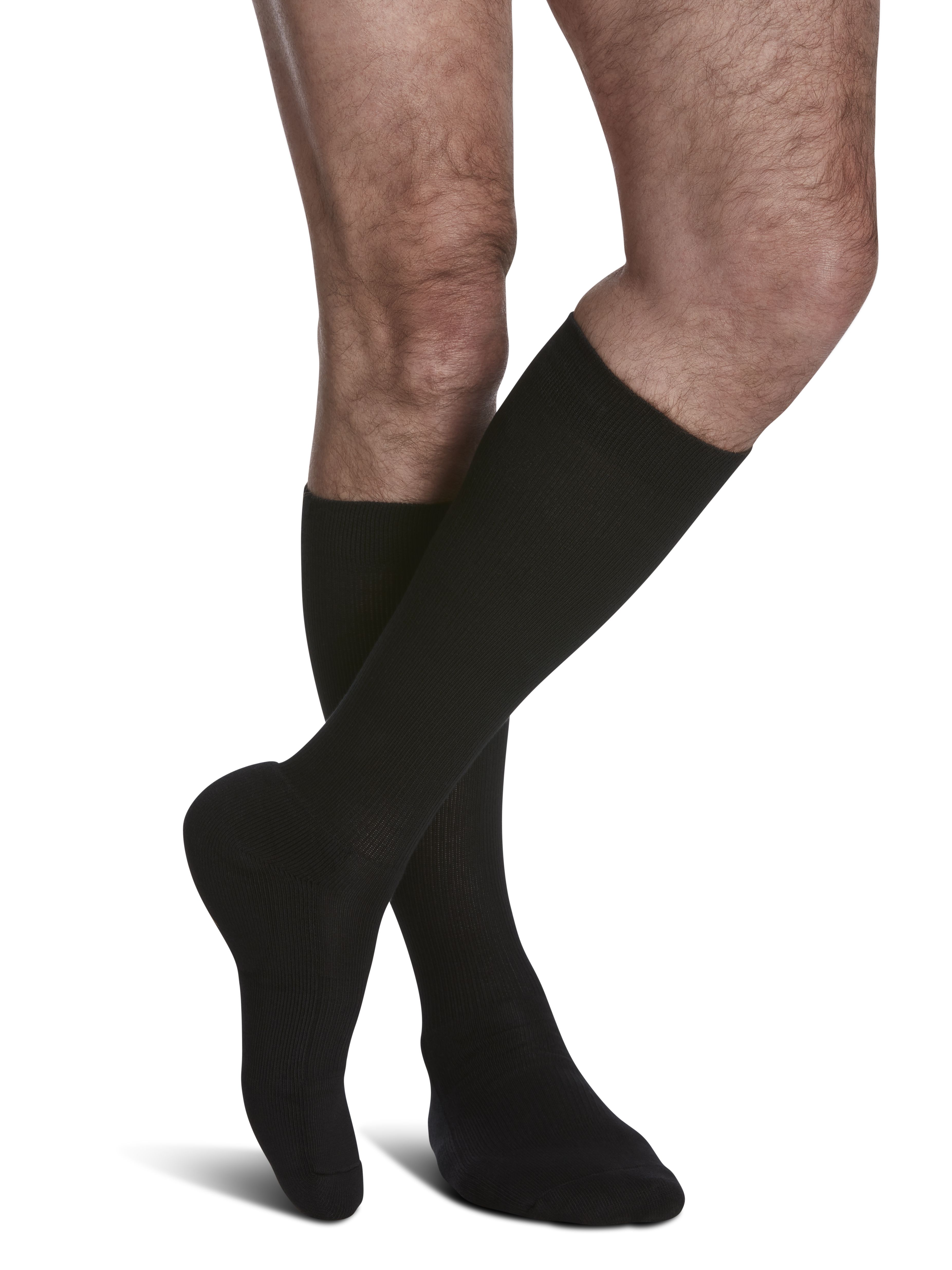 Sigvaris 362C Cushioned Cotton Men's Knee High Closed Toe 20-30 mmHg Compression Socks