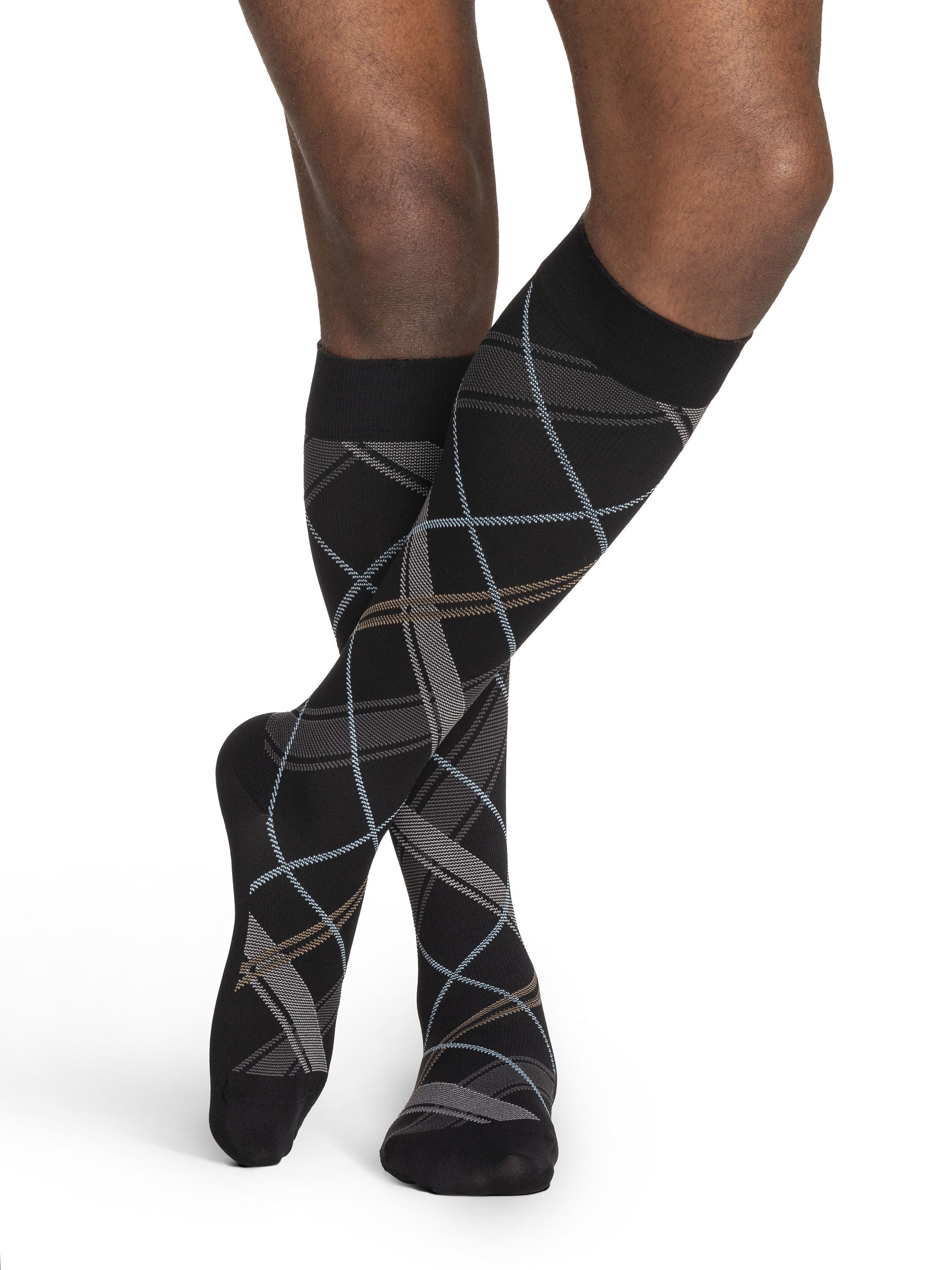 Sigvaris Men's Style Microfiber Patterns Compression Socks