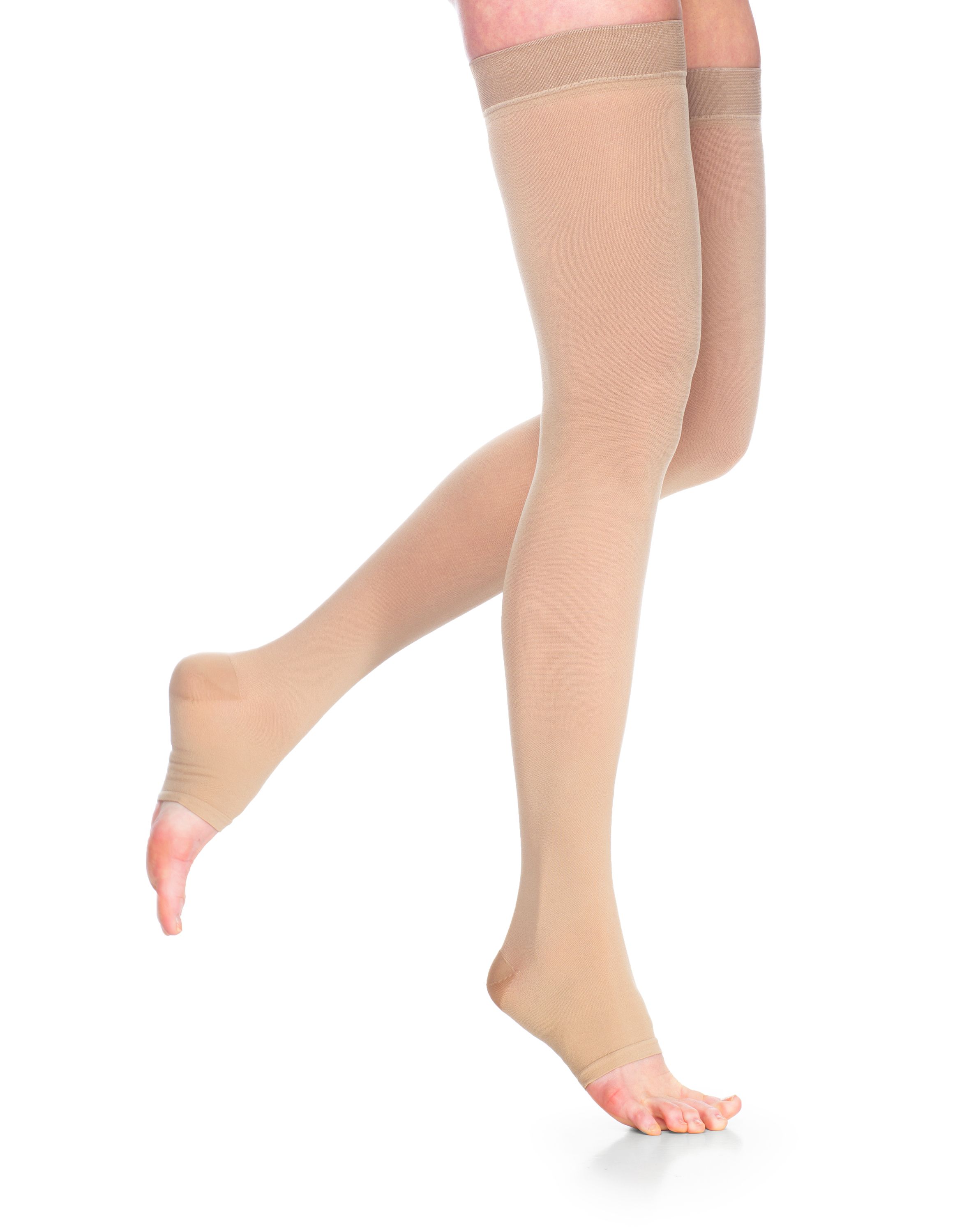 Sigvaris 972N Access Series Thigh High Open Toe 20-30 mmHg Compression Stockings