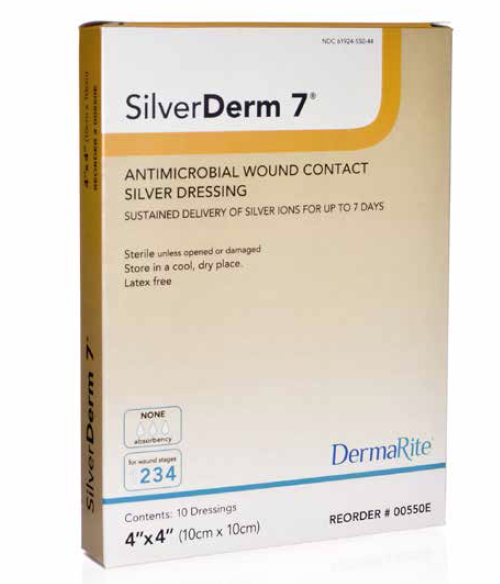 SilverDerm 7 Antimicrobial Wound Contact Silver Dressing