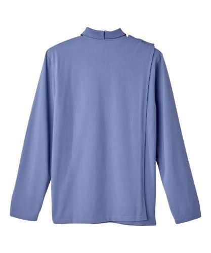 Image 2 of Silverts Men's Adaptive Open Back Polo Shirt with Long Sleeves