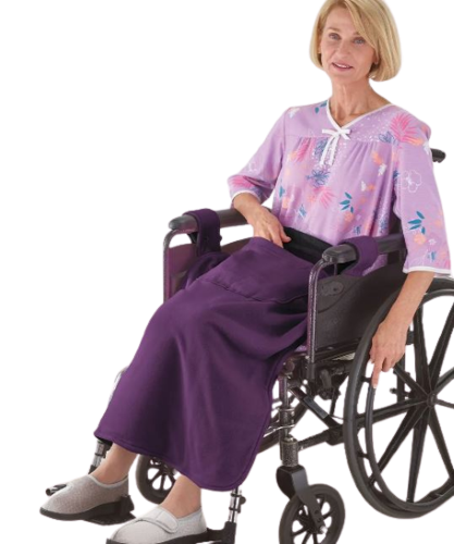 Image 2 of Silverts Women's & Men's Stay On Wheelchair Blanket