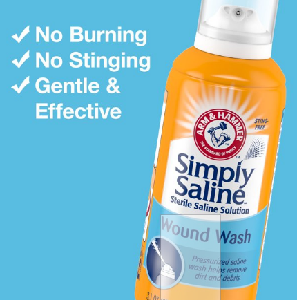 Wound Wash Can Features - No Burning or Stinging