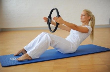 Woman using Circle on mat