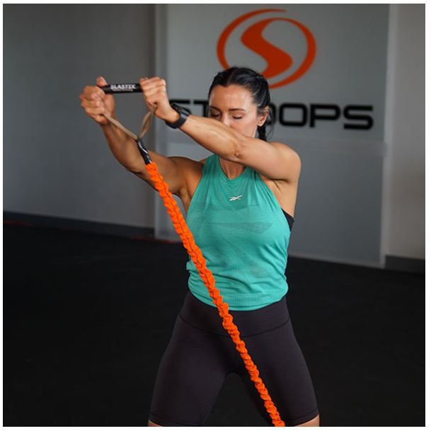Woman Using Light Resistance Orange Band